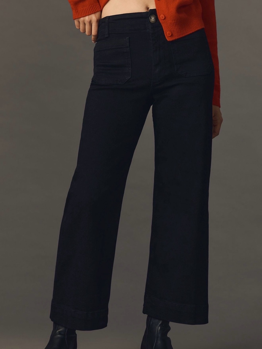 Anthropologie The Colette High Rise Crop Wide Leg Jeans by Maeve Sz 25